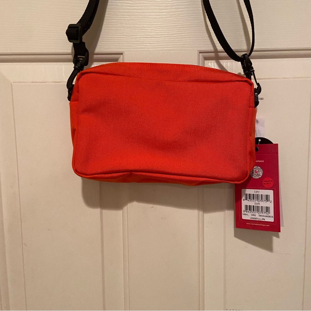 Manhattan Portage Jogger Large Orange Cordura Crossbody Bag Shoulder Strap NEW - Picture 3 of 16